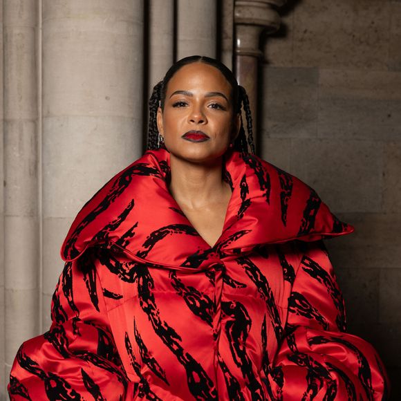Christina Milian au défilé Chen Peng mode femme automne / hiver 2024-2025 lors de la Fashion Week de Paris (PFW), a la Cathedrale Americaine , France, le 1er Mars 2024. © Jérémy Melloul/Bestimage