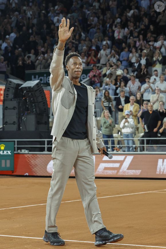 Gael Monfils lors de la Soirée "Gael & Friends" à Roland Garros sur le court Phlippe Chatrier à Paris le 21 mai 2026.  Zuma Press / Bestimage