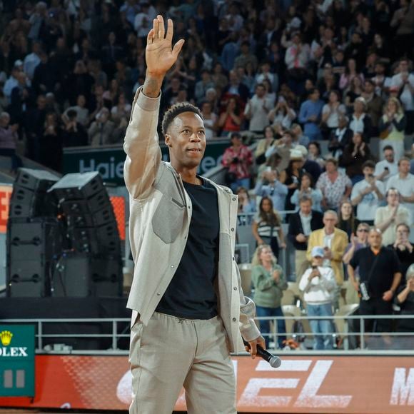 Gael Monfils lors de la Soirée "Gael & Friends" à Roland Garros sur le court Phlippe Chatrier à Paris le 21 mai 2026.  Zuma Press / Bestimage