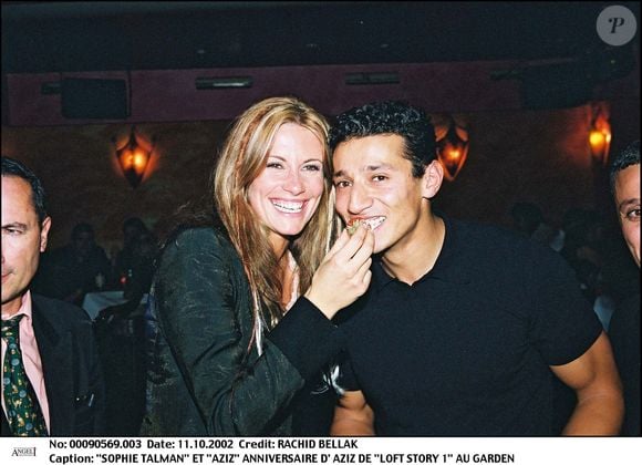Sophie Thalmann et Aziz ont célébré l’anniversaire d’Aziz, candidat de Loft Story 1, au Garden, dans le plan Serre, hommes et femmes présents. RACHID BELLAK / BESTIMAGE