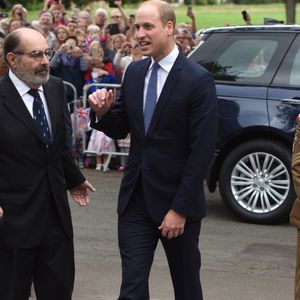 Le prince William, duc de Cambridge,  arrive au parc Mary Stevens pour l'inauguration d'une statue de Frank Foley à Birmingham le 18 septembre 2018.