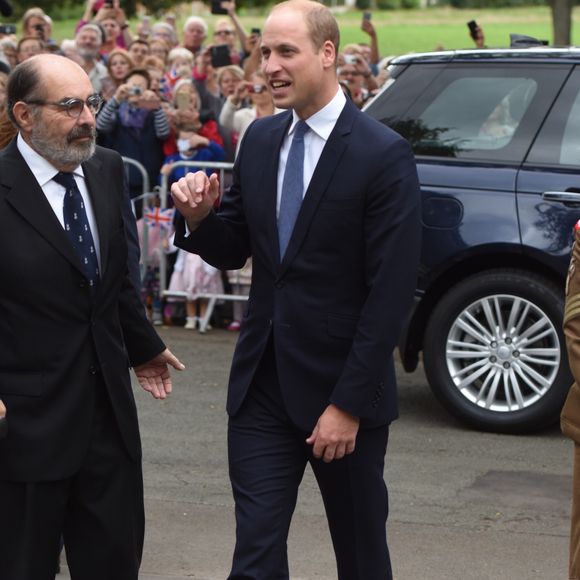 Le prince William, duc de Cambridge,  arrive au parc Mary Stevens pour l'inauguration d'une statue de Frank Foley à Birmingham le 18 septembre 2018.