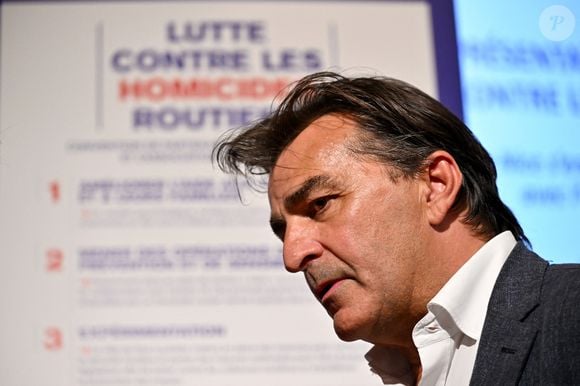 Yannick Alleno, a signé, à la mairie de Nice, le 13 septembre 2024, une convention de partenariat avec l'association Antoine Alleno pour accompagner les familles des victimes des violences routières. © Bruno Bebert/bestimage