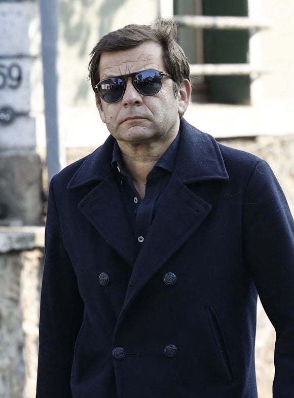 Laurent Mariotte - Arrivées aux obsèques de Bruno Salomone en l'église Sainte-Anne de Polangis de Joinville-le-Pont (Val-de-Marne) le 23 mars 2026. © Cyril Moreau - Dominique Jacovides / Bestimage
