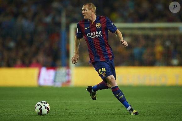 Jeremy Mathieu (FC Barcelona), lors du match de football de la Liga espagnole, FC Barcelona Vs SD Eibar au stade Camp Nou à Barcelone, Espagne, le 18 octobre 2014. Photo by Gruppo/DPA/ABACAPRESS.COM