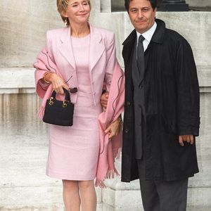 Marie-Anne Chazel et Christian Clavier au mariage civil de Michel Sardou et Anne-Marie Périer, Neuilly, 11/10/99. Crédit Abaca