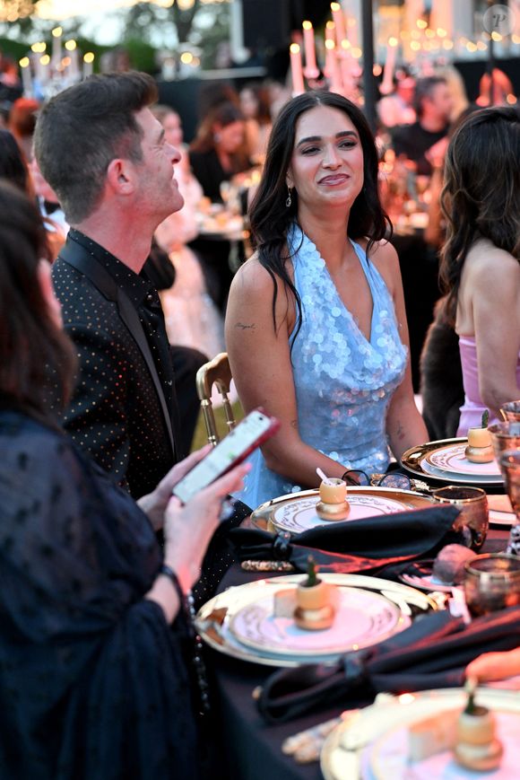 Exclusif - Robin Thicke et sa femme April Love Geary - Dîner de charité "Knights of Charity" au Château de la Croix des Gardes à Cannes le 20 mai 2026. © Bruno Bebert / Bestimage