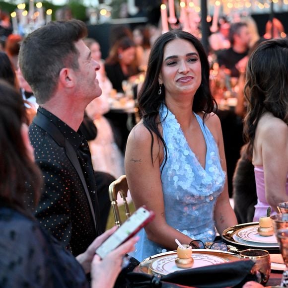 Exclusif - Robin Thicke et sa femme April Love Geary - Dîner de charité "Knights of Charity" au Château de la Croix des Gardes à Cannes le 20 mai 2026. © Bruno Bebert / Bestimage