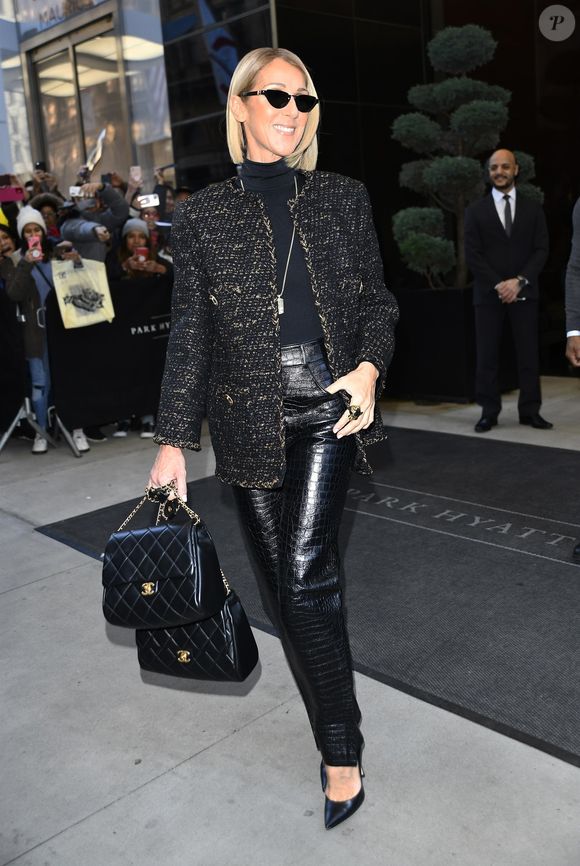 Céline Dion est en promotion à New York pour son nouvel album "Courage" le 15 novembre 2019. Backgrid USA / Bestimage