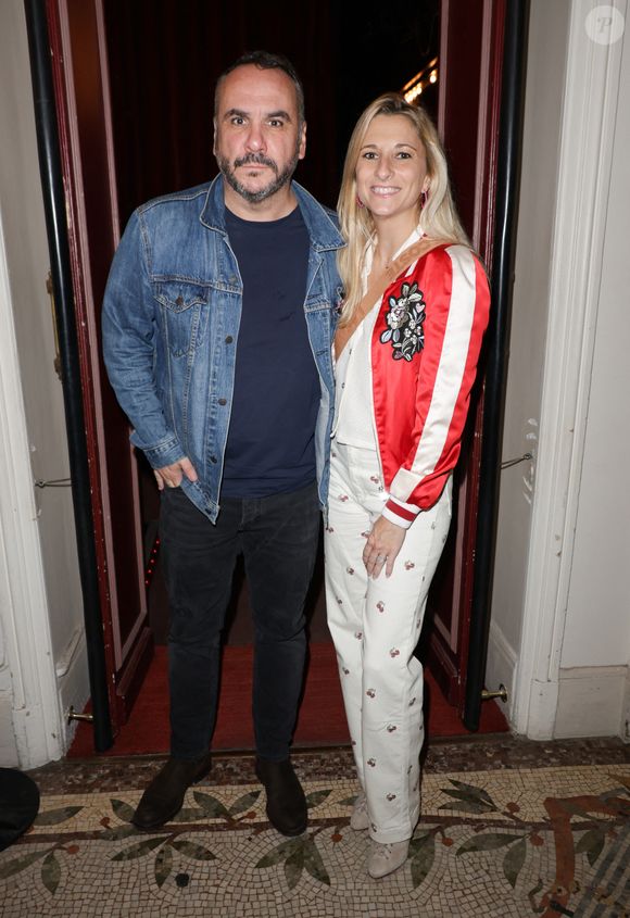 Exclusif - François-Xavier Demaison et sa femme Anaïs Tihay - Générale de la pièce "Ring" (Variations du couple) suivie d'un cocktail au théâtre de l'Oeuvre à Paris le 20 septembre 2024.
© Coadic Guirec / Bestimage