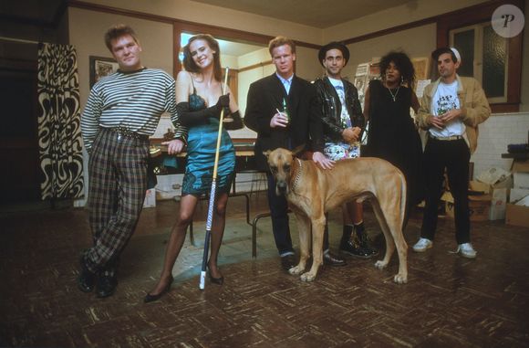 Annabel Schofield joue au billard avec des amis sur Hollywood Boulevard en 1989. Paul Harris /PCN/ABACAPRESS.COM