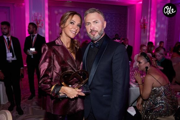 Thierry Martino et Mélissa Theuriau lors de la 11ème édition de la soirée Global Gift Gala à l'hôtel Four Seasons George V à Paris le 30 septembre 2023. © Cyril Moreau / Bestimage