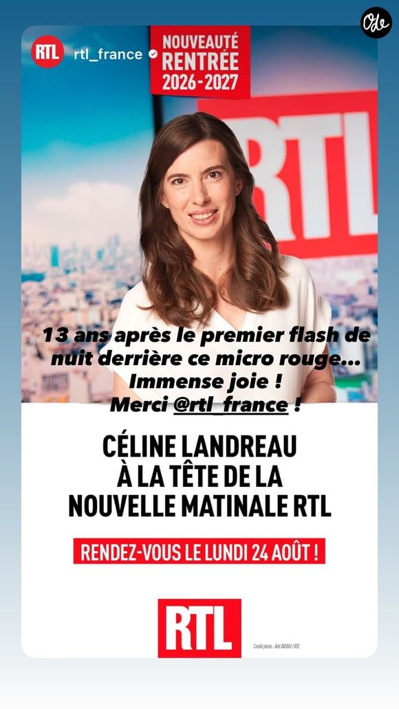Elle répond en interview pour Gala. "On ne peut pas les emmener, mais on peut aller les chercher. Ce sont des moments qu'on privilégie, qu'on savoure, parce que le travail prend beaucoup de place".

Céline Landreau, Instagram