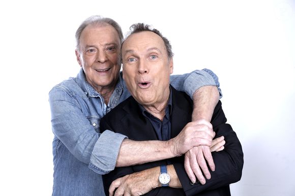 Portraits de Herbert Leonard et Julien Lepers lors de l'enregistrement de l'émission "Chez Jordan de Luxe" à Paris le 8 octobre 2024. photo par CEDRIC PERRIN / BESTIMAGE