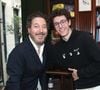 étant donné que l'adolescent de 18 ans a quitté la France.

Guillaume Gallienne et son fils Tado Gallienne - Guillaume Gallienne dédicace son livre "Le buveur de brume" à la Galerie Galignani à Paris, France, le 13 Mai 2025. © Bertrand Rindoff / Bestimage