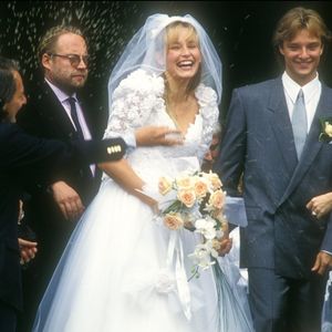 Archives - Mariage de David Hallyday et Estelle Lefébure le 15 septembre 1989. © AGENCE / BESTIMAGE