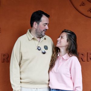 Jean-François Piège et sa femme Elodie au village lors des Internationaux de France de tennis de Roland Garros 2024, à Paris, France, le 1er juin 2024.

© Jacovides-Moreau/Bestimage