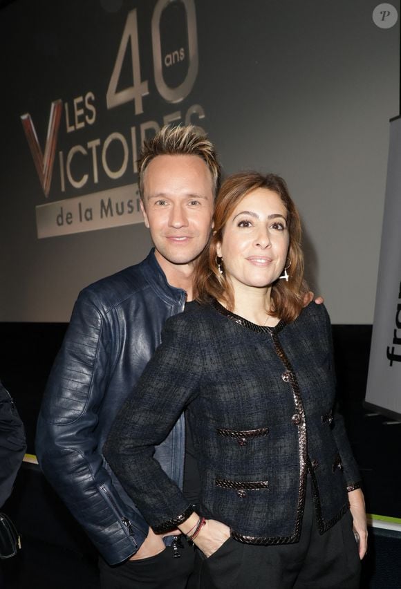 Exclusif - Cyril Féraud et Léa Salamé lors de la conférence de presse à l'occasion des quarante ans des Victoires de la Musique dans les locaux de France Télévisions le 13 janvier 2025 en présence des révélations masculines et féminines de l'année.
© Coadic Guirec / Bestimage