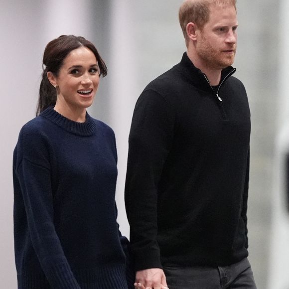 Le duc et la duchesse de Sussex quittent les lieux après la finale de basket-ball en fauteuil roulant entre les États-Unis et Israël au Vancouver Convention Centre (VCC) lors des Invictus Games 2025 à Vancouver, Canada, le dimanche 9 février 2025. Photo by Aaron Chown/PA Wire/ABACAPRESS.COM