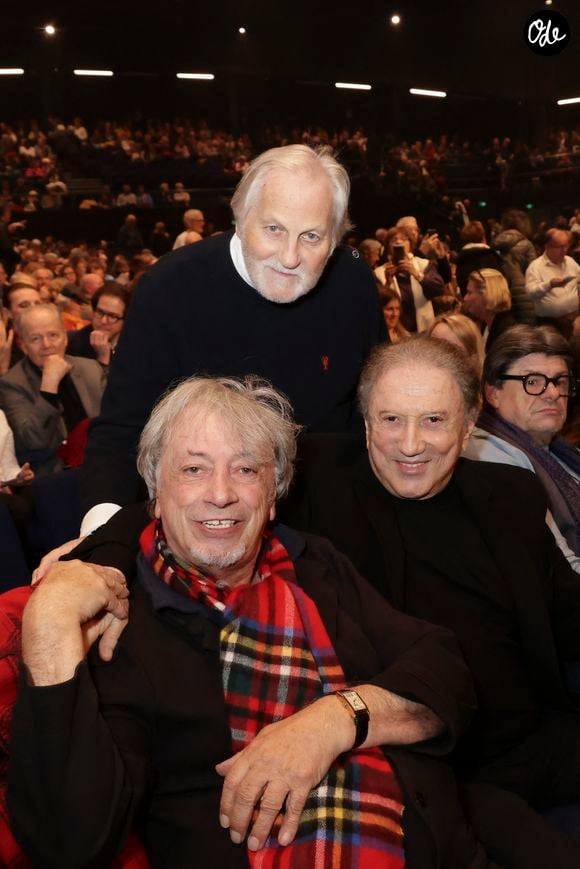 Exclusif - Jean-Jacques Debout, Hervé Vilard, Michel Drucker dans le public du concert de Hugues Aufray au Le Dôme de Paris - Palais des Sports le 9 novembre 2025.

© Jack Tribeca / Bestimage