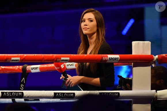 Emilie Broussouloux assiste à la Boxe internationale à la salle Marcel Cerdan le 14 décembre 2017 à Levallois-Perret, France. Photo de Laurent Zabulon/ABACAPRESS.COM