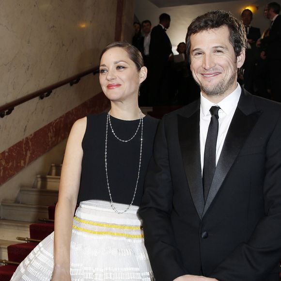 Guillaume Canet et sa compagne Marion Cotillard - 40ème cérémonie des César au théâtre du Châtelet à Paris, le 20 février 2015. BORDE-JACOVIDES / BESTIMAGE