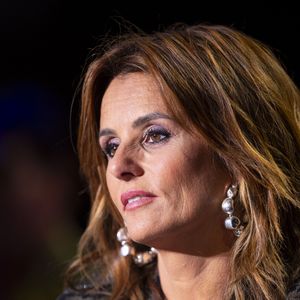 Exclusif - Faustine Bollaert lors de l'enregistrement de l'émission "La Boîte à secrets", présentée par F.Bollaert et diffusée le 26 septembre 2025 sur France 3, dans les studios du Lendit à Saint-Denis, Seine Saint-Denis, France, le 8 septembre 2025. Pierre Perusseau/Bestimage