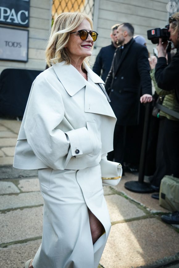 Isabella Ferrari au Tod’s fashion show pendant la Fashion Week de Milan le 28 février 2025 © Lucia Sabatelli/Bestimage