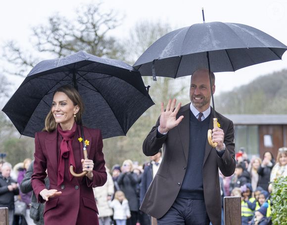 Le Prince William, le Prince de Galles, et Catherine, la Princesse de Galles, visitent Powys, à l'occasion de la fête de la Saint Davids. Photo par GOFF  / BESTIMAGE