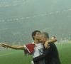L'occasion pour son fils Dylan de lui rendre hommage

Le sélectionneur français Didier Deschamps célèbre sa victoire avec son fils Dylan après la victoire 4-2 de la France face à la Croatie en finale de la Coupe du monde de football 2018, au stade des Luzhniki à Moscou, en Russie, le 15 juillet 2018. Photo de Lionel Hahn/ABACAPRESS.COM