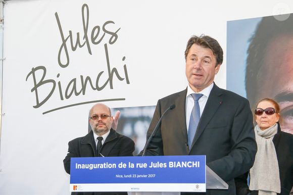 Christian Estrosi lors d'un hommage à Jules Bianchi par la Ville de Nice, le 23 janvier 2017. Photo par Philippe FARJON / ABACAPRESS.COM