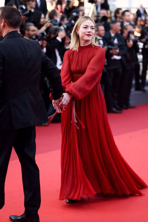 Michel Ferracci et Émilie Dequenne assistent à la projection du film "Elemental" et au tapis rouge de la cérémonie de clôture lors du 76ème festival de Cannes au Palais des Festivals le 27 mai 2023 à Cannes, France. Photo by David Boyer/ABACAPRESS.COM