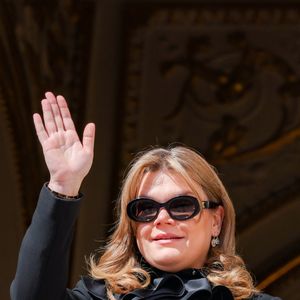 Camille Gottlieb -  Le prince de Monaco fête son anniversaire (66 ans) en famille sur la Place du Palais princier de Monaco, le 14 mars 2024. © Claudia Albuquerque/Bestimage