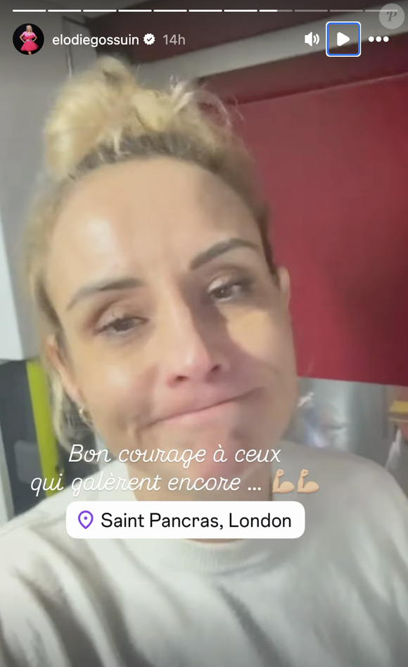 Elodie Gossuin a partagé sa mésaventure pour rentrer à Paris après l'annulation des trains au retour de Londres le mardi 30 décembre 2025 via Instagram @elodiegossuin