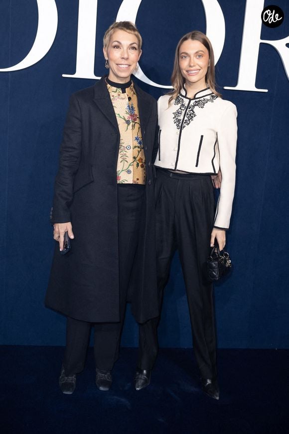 Mathilde Meyer et sa fille Heloise Agostinelli - People au défilé de mode prêt-à-porter automne-hiver 2023/2024 "Christian Dior" lors de la Fashion Week de Paris, le 28 février 2023. © Olivier Borde-Bertrand Rindoff Petroff / Bestimage