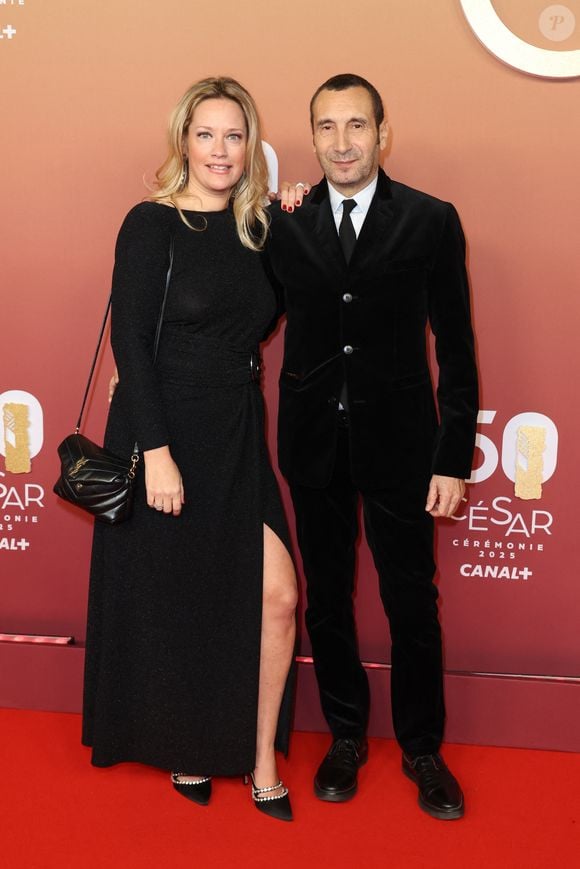 Zinédine Soualem et sa femme Caroline Faindt - Photocall de la 50ème édition de la cérémonie des César à l'Olympia à Paris, France, le 28 février 2025 © Dominique Jacovides - Olivier Borde / Bestimage
