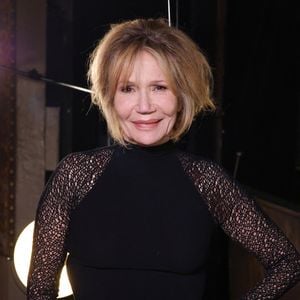 Exclusif - Clémentine Célarié lors de l'enregistrement de l'émission "Olympiascope" au théâtre Antoine, présentée par B.Montiel et diffusée le 2 mai 2025 sur Olympia TV, au théâtre Antoine à Paris, France, le 18 février 2025. © Denis Guignebourg/Bestimage