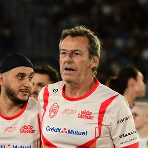 Jean-Luc Reichmann - Les célébrités participent au match caritatif "Charity All Stars" au profit des associations "Zoé4life" et "Princesse Margot" au stade de la Tuilière à Lausanne (Suisse), le 5 septembre 2026. Ce soir-là, 140.000 euros ont été récoltés au profit de ces oeuvres de charité. © Romain Doucelin / Bestimage # | 00768620