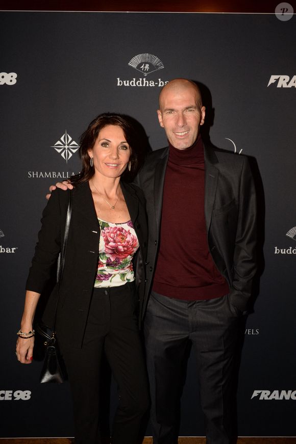 Zinedine Zidane et sa femme Véronique - A l'occasion des 20 ans de la victoire de l'équipe de France, les bleus 98 se sont rendus à un dîner organisé au Buddha Bar avec tous les joueurs et leur famille le 11 juin 2018. © Rachid Bellak/Bestimage