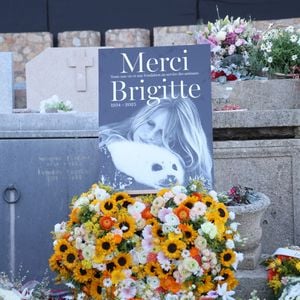 Une tenue de choix donc. 

La famille et les amis proches lors de l'inhumation dans l'intimité de Brigitte Bardot dans le caveau familial du cimetière marin de Saint-Tropez, France, le 7 janvier 2026. © Bestimage