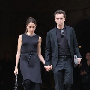 Gaston Ardisson et Ximena Aguilar lors des obsèques de Thierry Ardisson en l’église Saint-Roch de Paris. 

© Clovis-Jacovides/Bestimage