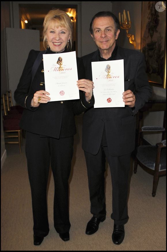 Maaike Jansen et Roland Giraud lors du déjeuner des nommés des Molières à Paris

©COADIC GUIREC / BESTIMAGE