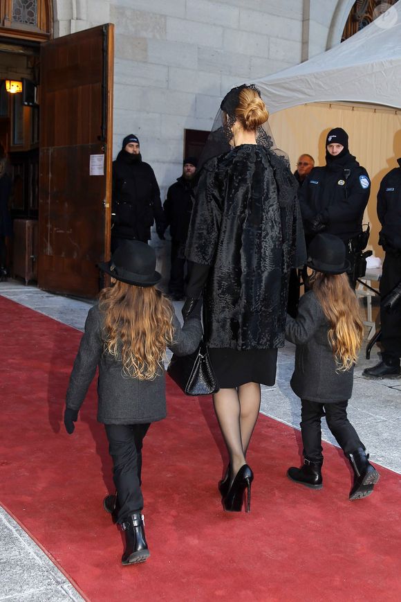 Atmosphère lors des funérailles de l'agent d'artistes canadien René Angelil, le mari de la chanteuse Céline Dion, qui ont eu lieu à la basilique Notre-Dame (où le couple s'est marié en 1994), à Montréal, au Canada, le 22 janvier 2016.  Photo by Robin Psaila-Papixs Press/ABACAPRESS.COM