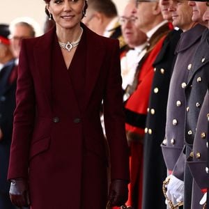 La princesse de Galles enchaîne les sorties publiques. 

La princesse de Galles avant la cérémonie d'accueil de l'émir du Qatar Cheikh Tamim bin Hamad Al Thani et de son épouse Cheikha Jawaher à Horse Guards Parade, Londres, lors de la visite d'État au Royaume-Uni de l'émir du Qatar et de la première de ses trois épouses. Londres, Royaume-Uni, mardi 3 décembre 2024. Photo by Henry Nicholls/PA Wire/ABACAPRESS.COM