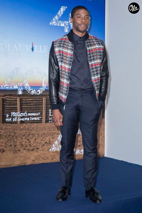 Chadwick Boseman - Photocall du film "Get On Up" lors du 40ème festival du cinéma américain de Deauville, le 12 septembre 2014. 
Crédit : OLIVIER BORDE / BESTIMAGE