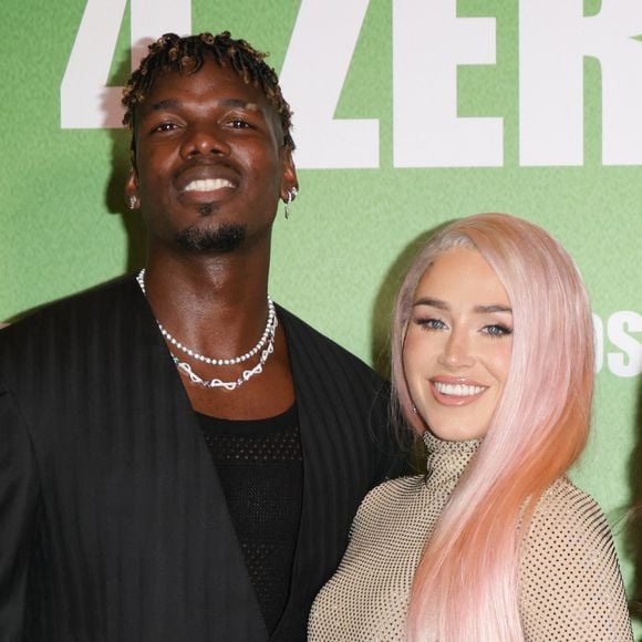 Paul Pogba et sa femme Zulay - Avant-première du film "4 Zéros" au cinéma Pathé Palace à Paris le 15 octobre 2024. © Coadic Guirec/Bestimage