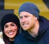 Meghan Markle est une maman et une épouse comblée !
Le prince Harry, duc de Sussex et Meghan Markle, duchesse de Sussex, assistent à un match de basketball en fauteuil lors des "Invictus Games Vancouver Whistler" à Vancouver.