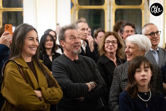 Azucena Caamaño, Florent Pagny - Cérémonie de la remise de la médaille de chevalier de l'ordre des arts et des lettres à Alexandre Kirchhoff, PDG du label Capitol Music France par R.Dati au Ministère de la Culture à Paris le 9 janvier 2026. Cyril Moreau / Bestimage