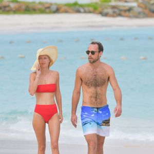 James Middleton et sa fiancée Alizée Thevenet en vacances à Saint Barthélemy le 2 janvier 2020. Agence / Bestimage