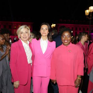 Evelyne Dhéliat, Alice Detollenaere et Claudia Tagbo - Lancement de la campagne Octobre Rose 2024 sur la Place Vendôme à Paris le 30 septembre 2024, autour d'un spectacle magique et émouvant, mettant en scène des femmes concernées, mis en scène par Amir pour le coup d'envoi de la campagne annuelle de lutte contre les cancers du sein. © Coadic Guirec/Bestimage